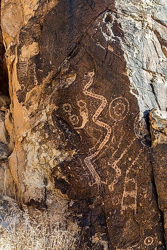Ancient petroglyphs seen at Parowan Gap. Nature Print